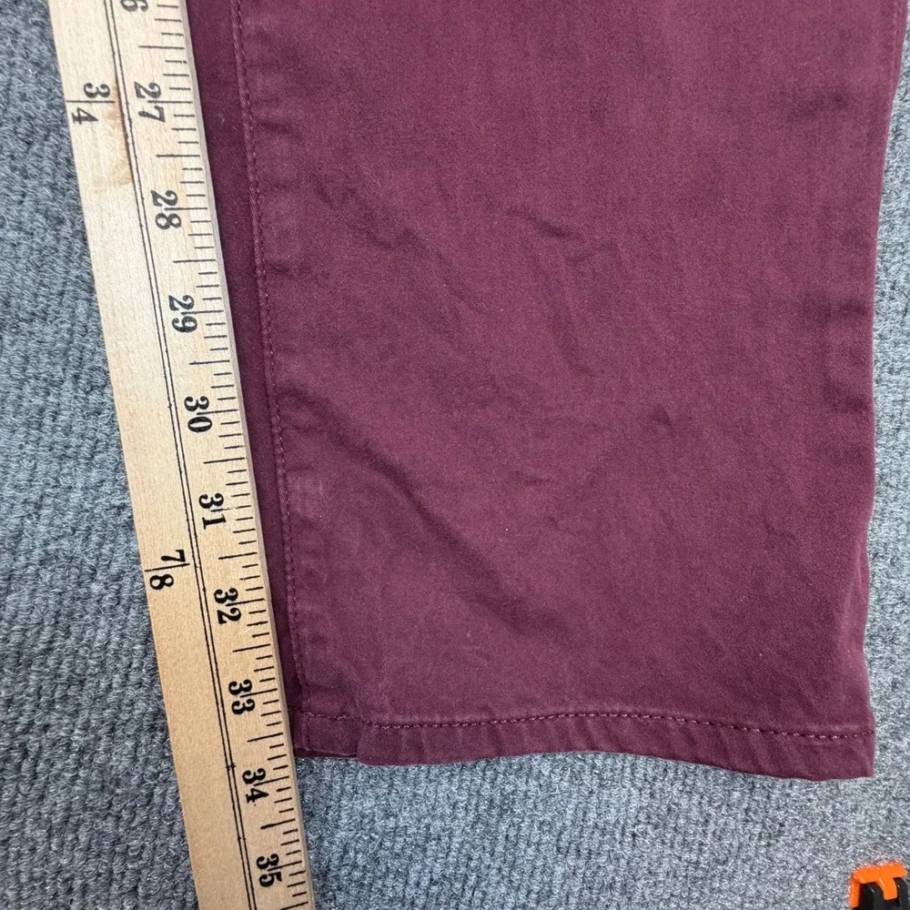 AG Tellis Modern Slim‎ Jeans Mens 36x34 Burgundy Italian Fabric Luxury Stretch